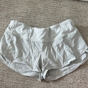 lululemon athletica light gray athletic skort-style shorts